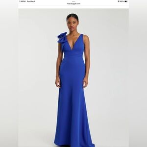 MAC DUGGAL Bow detailed MERMAID  semi formal home coming ,wedding  GOWN SZ 8